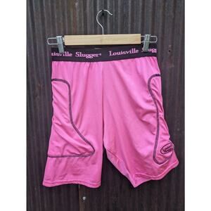 Louisville Slugger Women Softball Sliding Shorts Large Pink Baseball Padding